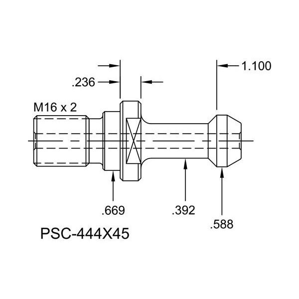 Tj Davies Co Coolant Through Retention Knob PSC-444X45 - main
